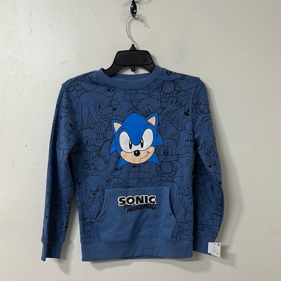 Blue Sonic the Hedgehog Sweatshirt - Picture 1 of 2